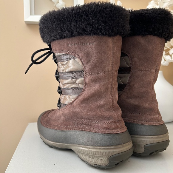 Columbia Omni-Heat Womens Slopeside Winter Boots Brown Size 9 - Picture 6 of 15
